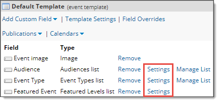 Edit Custom Fields