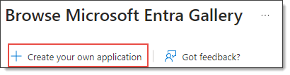 Select Create your own application